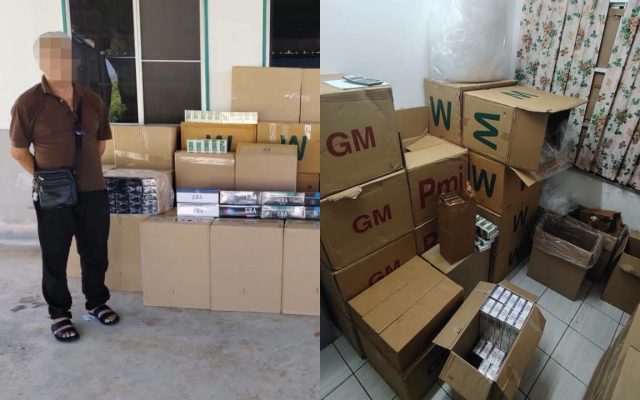 Rokok seludup lebih RM500,000 dirampas, penjaga stor dicekup di Labuan