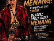 Dzareez Redza tumbangkan peninju Myanmar, Sabah kembali gegar gelanggang profesional