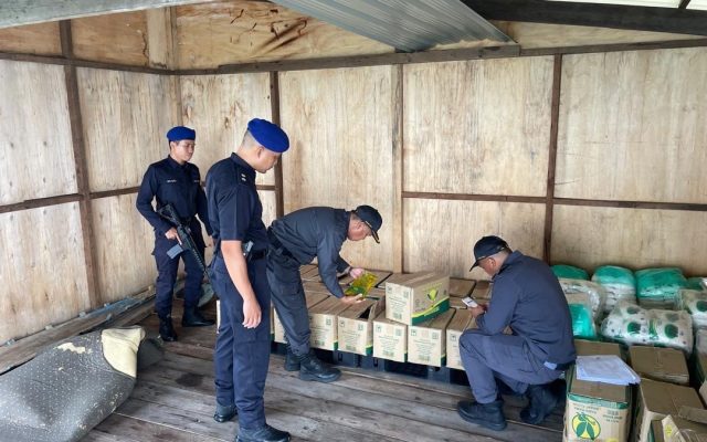 Lebih satu tan barang kawalan disita di Pulau Banggi, seorang lelaki ditahan