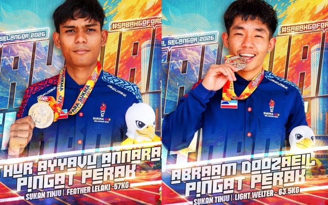 Arthur, Abraam raih perak, Sabah tambah dua pingat dari gelanggang tinju