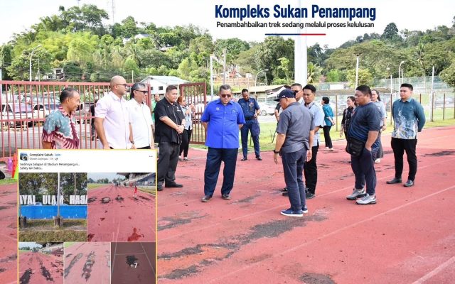 Naik taraf trek larian Kompleks Sukan Penampang diberi perhatian, kini dalam fasa menunggu kelulusan