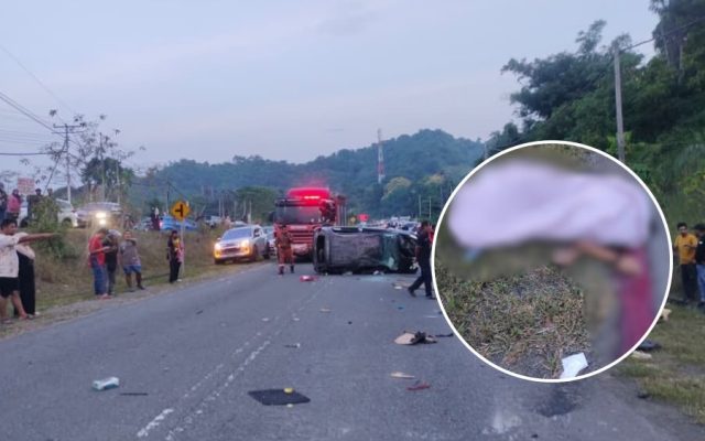 Enam sekeluarga terbabit kemalangan, tiga maut