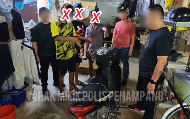 Tiga lelaki dicekup curi motosikal di Penampang