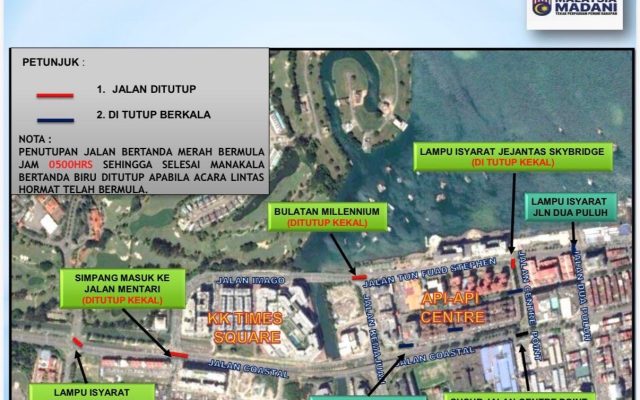 Beberapa Jalan Utama Ditutup Sempena HKHS 2026