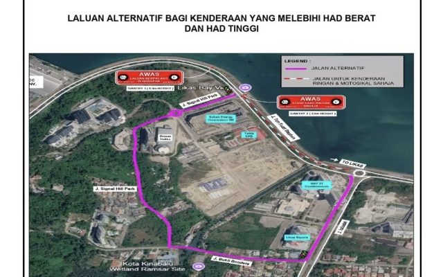 Jambatan sementara KM2.850 Jalan Tun Fuad Stephen kini dibuka semula