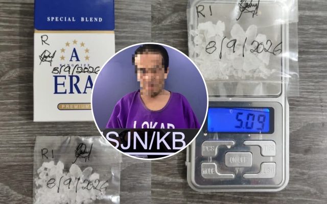 Syabu 5.09 gram dirampas, lelaki 36 tahun ditahan di Pintasan