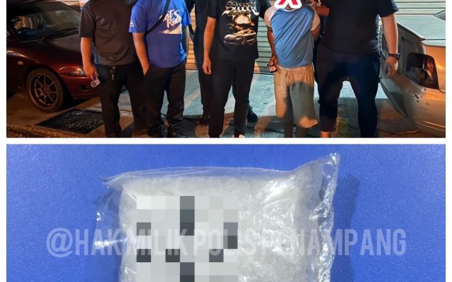 Lelaki warga asing dicekup bersama syabu 52.55 gram di Penampang