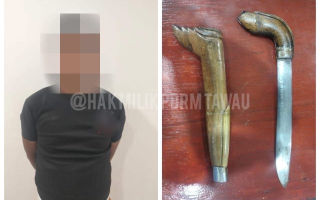 Lelaki warga asing ditahan simpan senjata tajam di pinggang