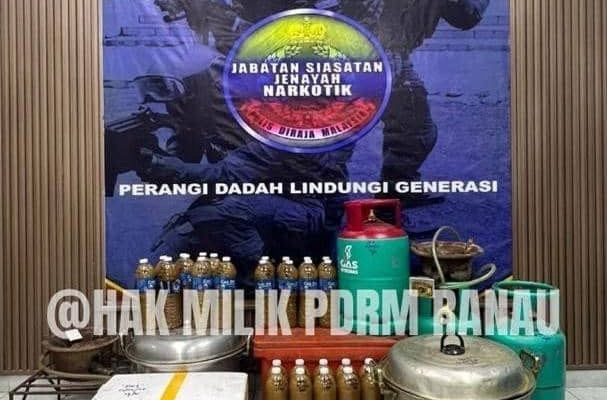 27 botol air ketum dirampas, dua lelaki dicekup dalam dua serbuan