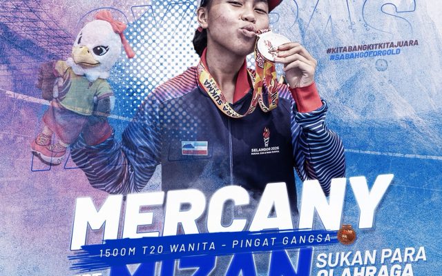 0.01 saat jadi penentu, Mercany Mizan hadiah gangsa buat Sabah