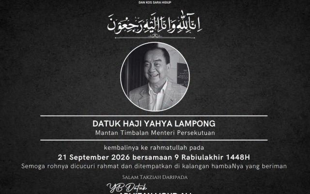 ‘Banyak jasa dan bakti kepada rakyat, negeri Sabah’ – Armizan rakam takziah pemergian Yahya Lampong