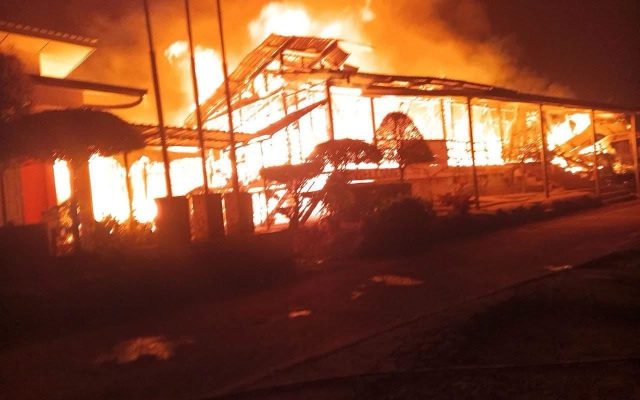 Blok pentadbiran SK Panudahan musnah dalam kebakaran