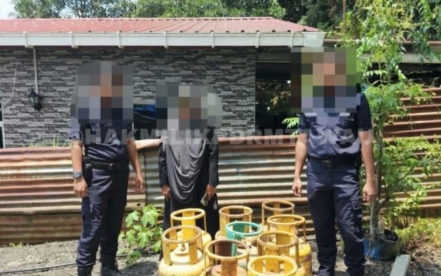 Wanita warga emas ceroboh stor, sembilan tong gas dirampas