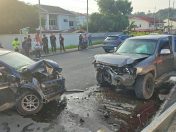 Lima parah, bayi cedera ringan dalam kemalangan Hilux, Axia di Jalan Bundusan