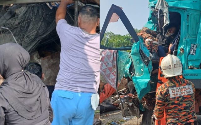 Peniaga buah maut selepas gerai dirempuh treler balak