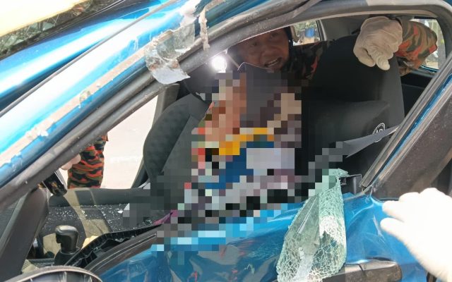 Honda RS bertembung Axia, lelaki 19 tahun maut, dua wanita cedera